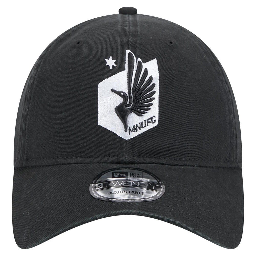Men's New Era  Black Minnesota United FC 2025 Kickoff 9TWENTY Adjustable Hat