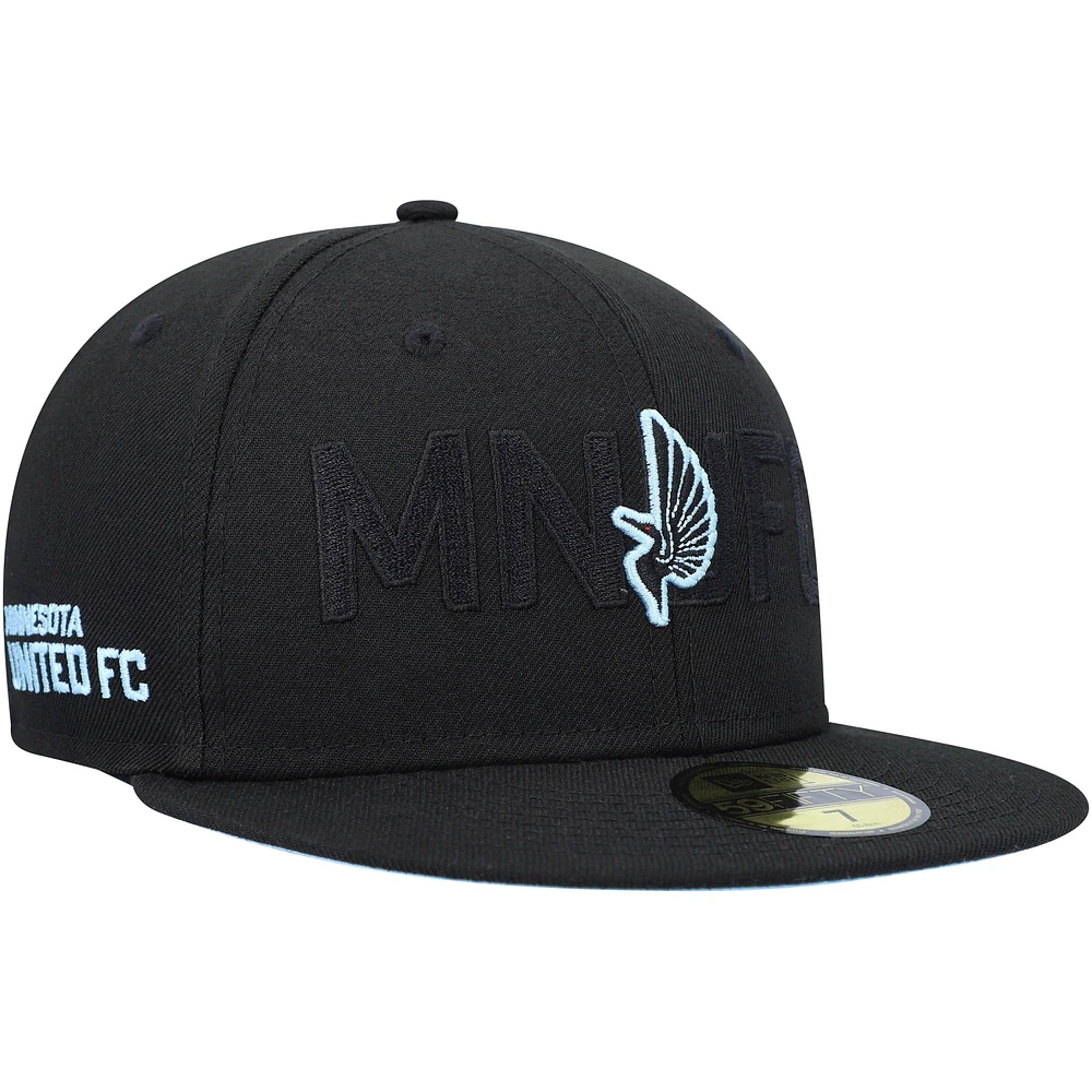 Men's New Era Black Minnesota United FC Kick Off 59FIFTY Fitted Hat