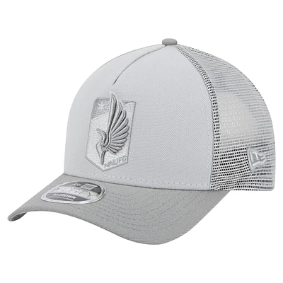 Men's New Era Gray Minnesota United FC Color Pack 9FORTY M-Crown A-Frame Adjustable Trucker Hat
