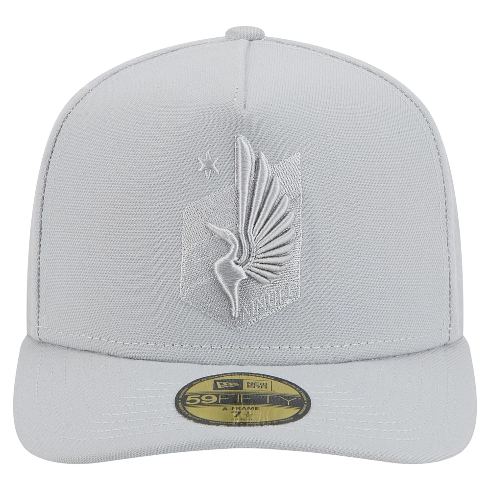 Men's New Era Gray Minnesota United FC Color Pack A-Frame 59FIFTY Fitted Hat