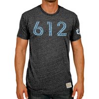 Men's Original Retro Brand Heathered Black Minnesota United FC Area Code Tri-Blend T-Shirt