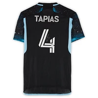 Miguel Tapias Minnesota United FC Autographed Match-Used #4 Black adidas Jersey from the 2024 MLS Season - Size M