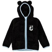 Sweat à capuche zippé intégral en peluche Tie-Breaker Teddy du Minnesota United FC noir pour tout-petits