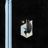 Sweat à capuche zippé intégral en peluche Tie-Breaker Teddy du Minnesota United FC noir pour tout-petits