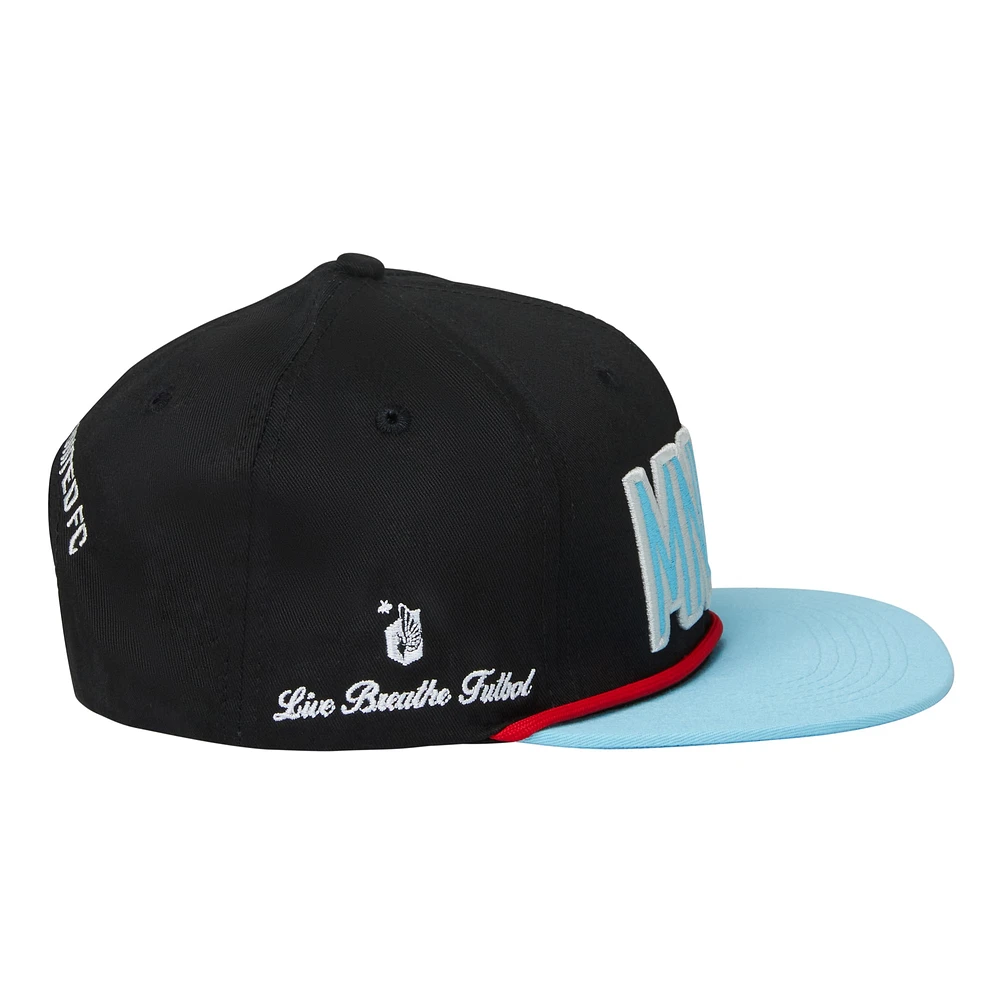 Unisex Live Breathe Futbol Black Minnesota United FC Snapback Hat