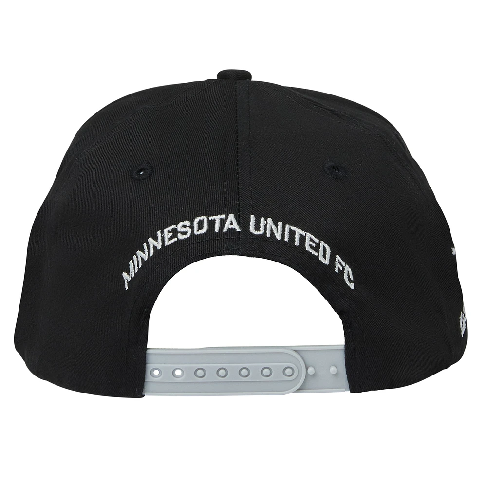 Unisex Live Breathe Futbol Black Minnesota United FC Snapback Hat