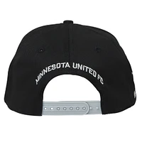 Casquette réglable unisexe Live Breathe Futbol noir Minnesota United FC