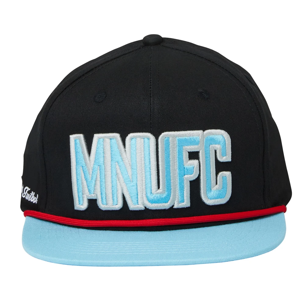 Unisex Live Breathe Futbol Black Minnesota United FC Snapback Hat