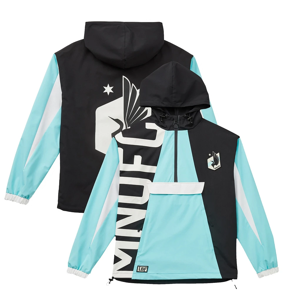 Veste Anorak à demi-zip unisexe Live Breathe Futbol Minnesota United FC Tekker bleu clair