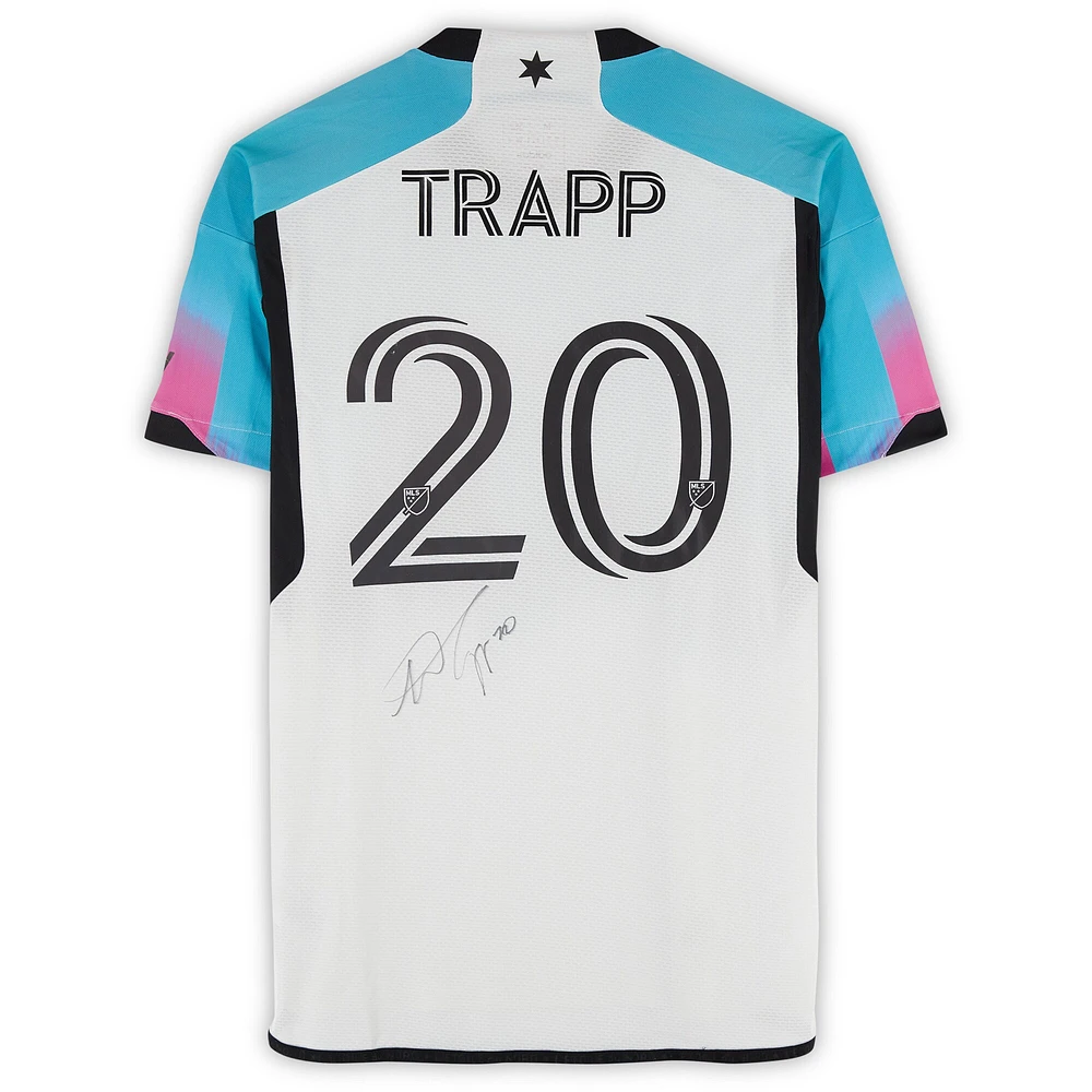 Wil Trapp Minnesota United FC Autographed Match-Used #20 White adidas Jersey from the 2024 MLS Season - Size M