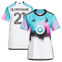 Women's adidas Bongokuhle Hlongwane White Minnesota United FC 2023 The Northern Lights Kit Replica Jersey