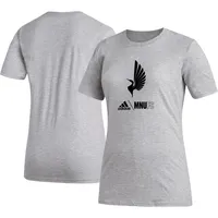 T-shirt femme Adidas Heather Grey Minnesota United FC AEROREADY Club Icon