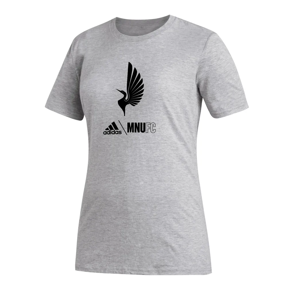 T-shirt femme Adidas Heather Grey Minnesota United FC AEROREADY Club Icon