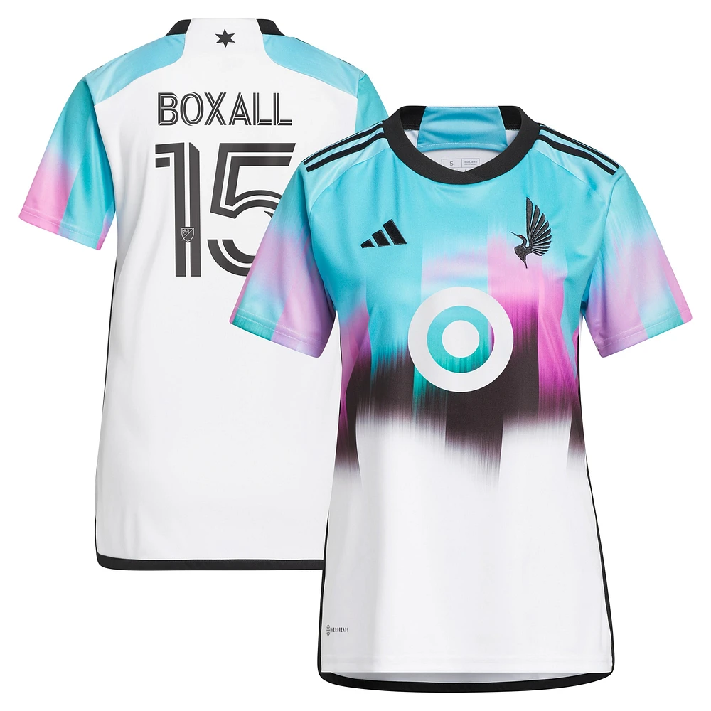 Women's adidas Michael Boxall White Minnesota United FC 2023 The Northern Lights Kit Replica Jersey