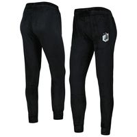 Women's Concepts Sport Black Minnesota United FC Intermission Velour Cuffed Pants