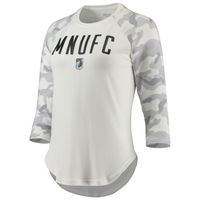 Women's Concepts Sport Cream/Gray Minnesota United FC Composite 3/4-Sleeve Raglan Top