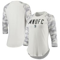 Women's Concepts Sport Cream/Gray Minnesota United FC Composite 3/4-Sleeve Raglan Top