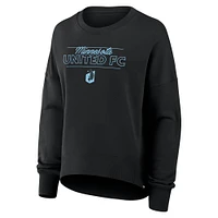 Women's Fanatics Black Minnesota United FC Oversized Captain Arm Band Pullover Sweatshirt