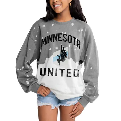 Minnesota United FC Gameday Couture Women's Twice As Nice Pullover Sweatshirt - Gray