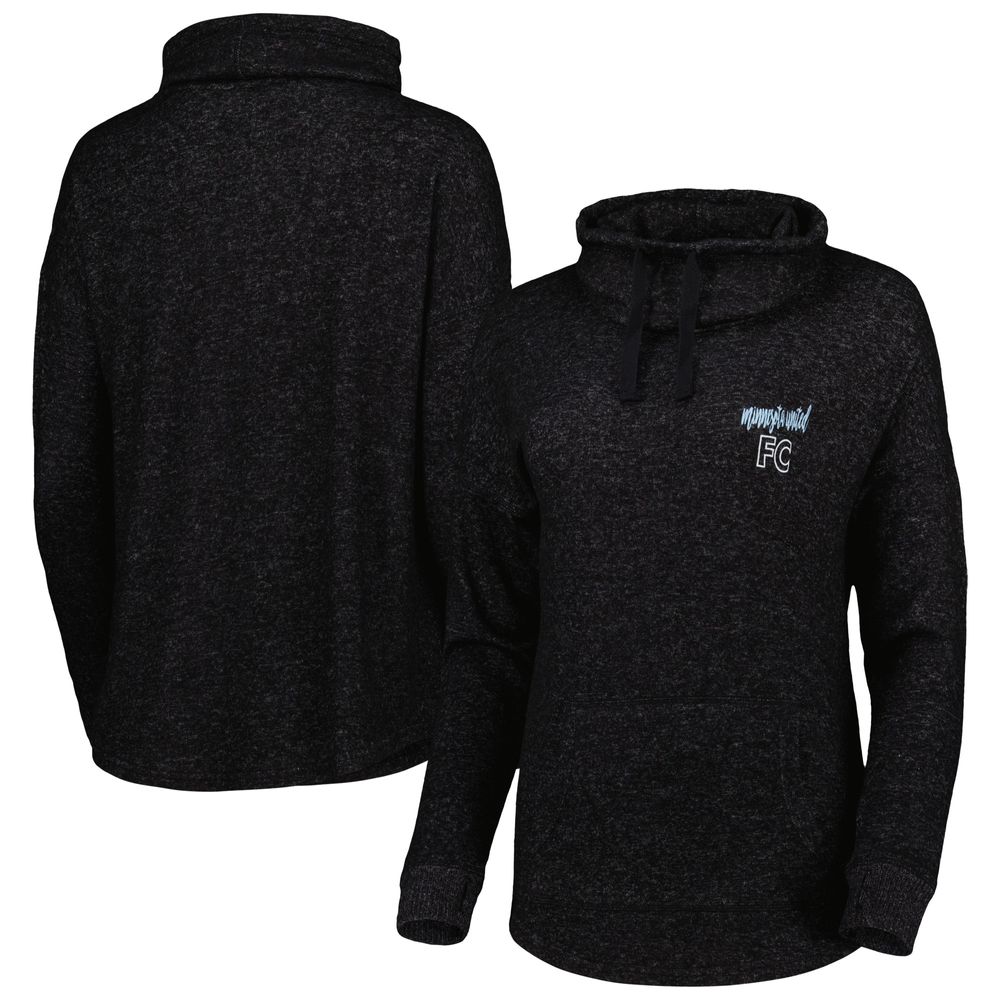 Women's Heathered Black Minnesota United FC Cuddle Tri-Blend Pullover Sweatshirt