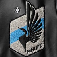 Women's The Wild Collective Black Minnesota United FC Full-Snap Bomber Jacket