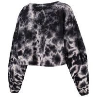 Women's ZooZatz Black Minnesota United FC Oversized Cloud-Dye Long Sleeve T-Shirt