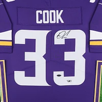 Dalvin Cook Minnesota Vikings Autographed Deluxe Framed Purple Nike Limited Jersey