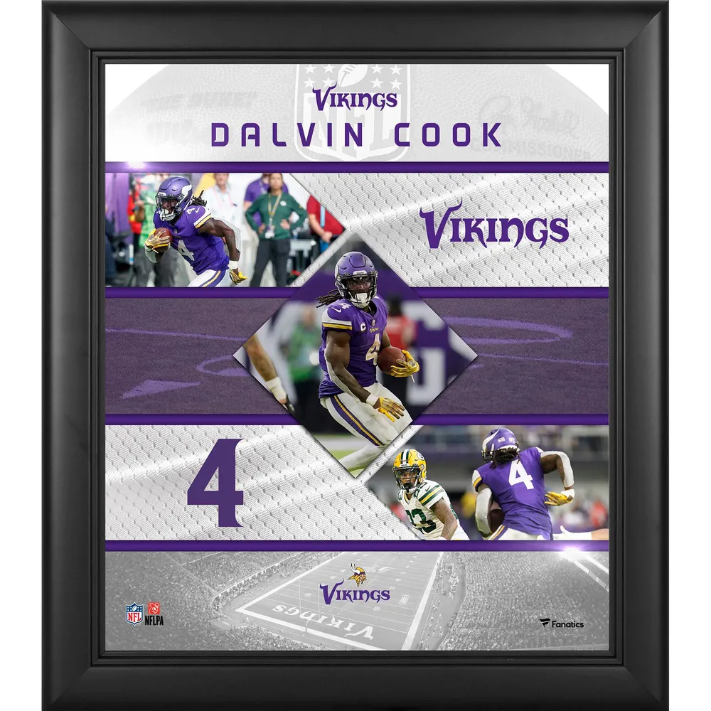 Dalvin Cook Framed Signed Purple Nike Jersey