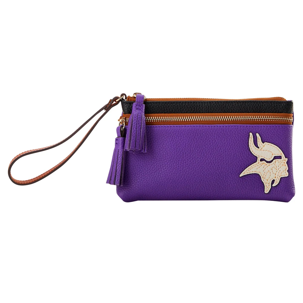 Dooney & Bourke Minnesota Vikings Infield Double-Zip Wristlet