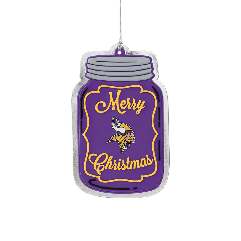 Lids Minnesota Vikings FOCO Flat Mason Jar Ornament