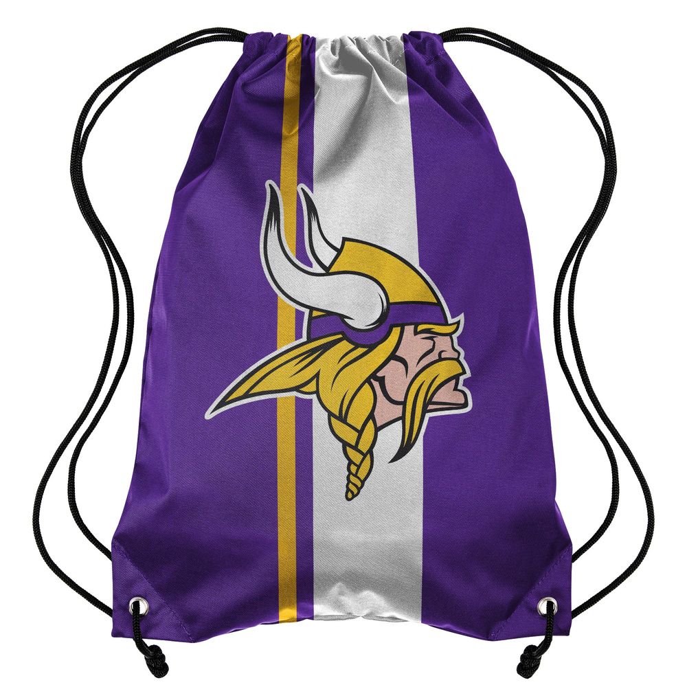 FOCO Minnesota Vikings Team Stripe - Drawstring Backpack