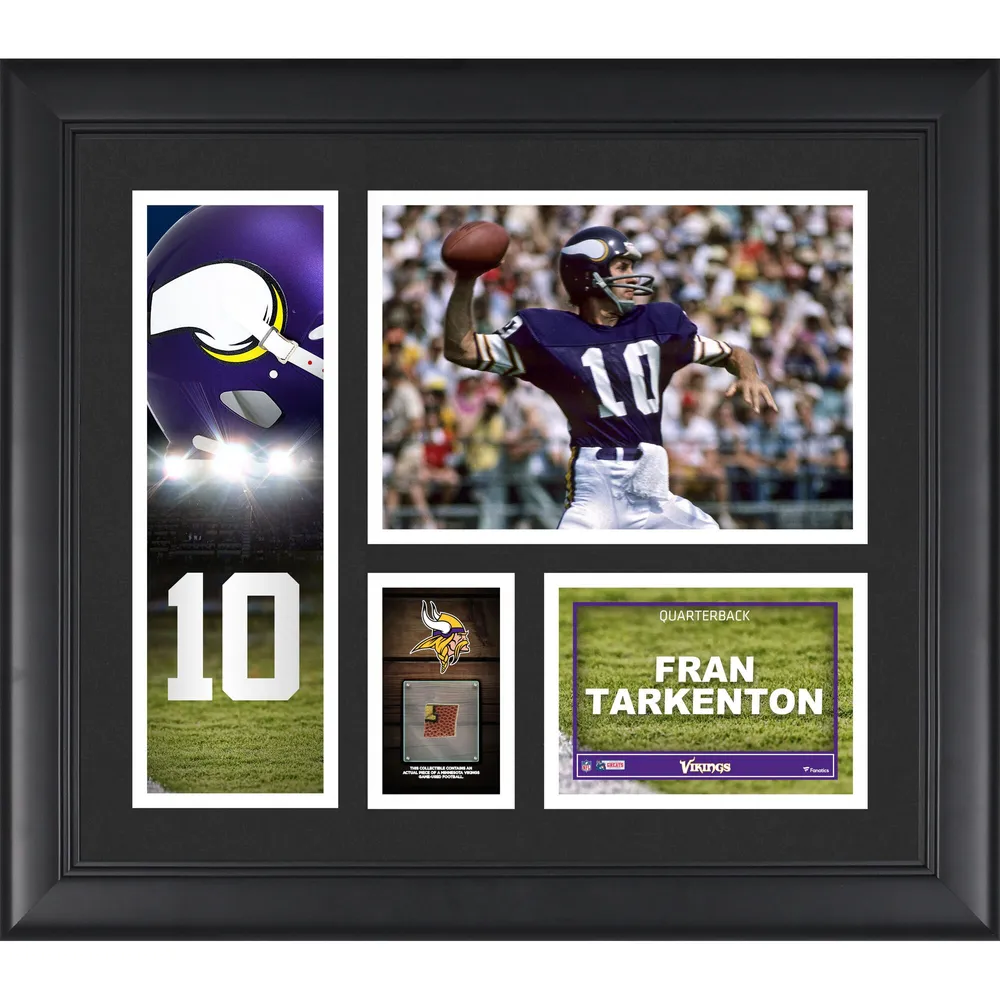 Fran Tarkenton Minnesota Vikings Fanatics Authentic Framed 15'' x 17''  Player Collage with a Piece of Game-Used Football