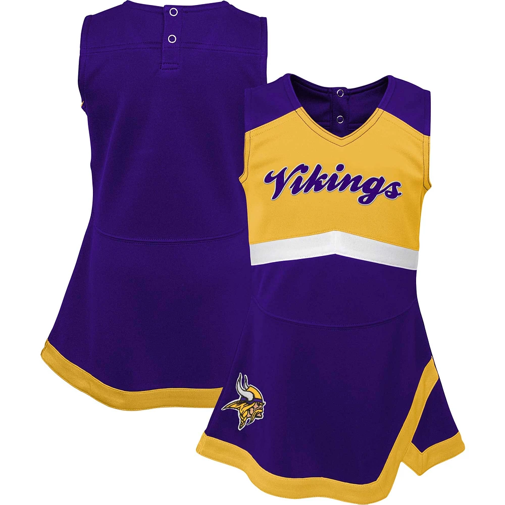 Robe pull Capitaine Cheer Captain Vikings du Minnesota pour bébé fille