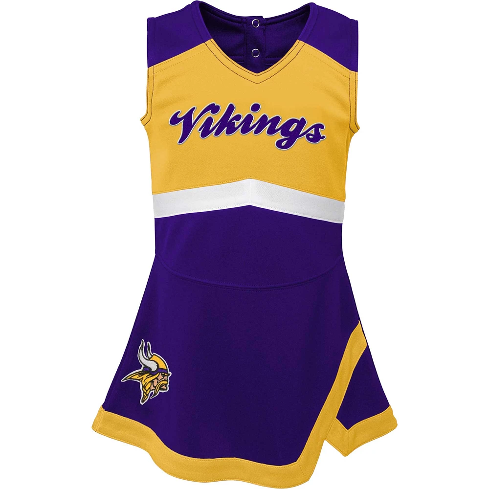 Robe pull Capitaine Cheer Captain Vikings du Minnesota pour bébé fille