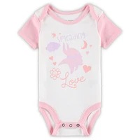 Girls Newborn & Infant White Minnesota Vikings Spreading Love Bodysuit and Tutu Leggings Set