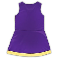 Girls Preschool Purple Minnesota Vikings Two-Piece Cheer Captain Jumper Dress with Bloomers Set