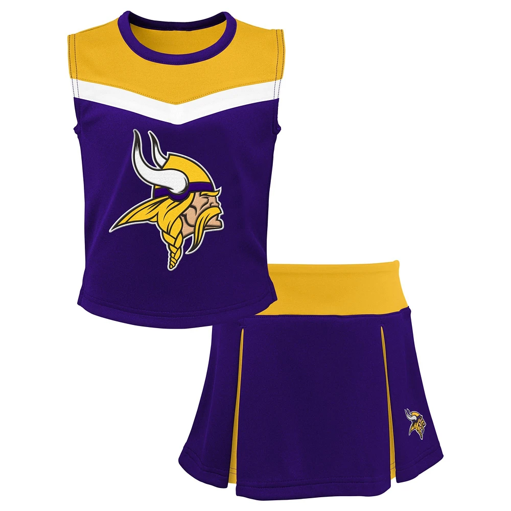 Ensemble de pom-pom girl violet Minnesota Vikings Spirit deux pièces pour jeunes filles