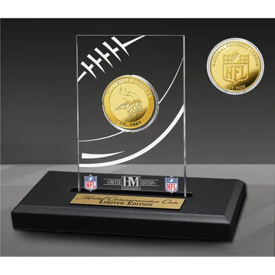 Minnesota Vikings Highland Mint Acrylic Gold Coin Desk Top Display