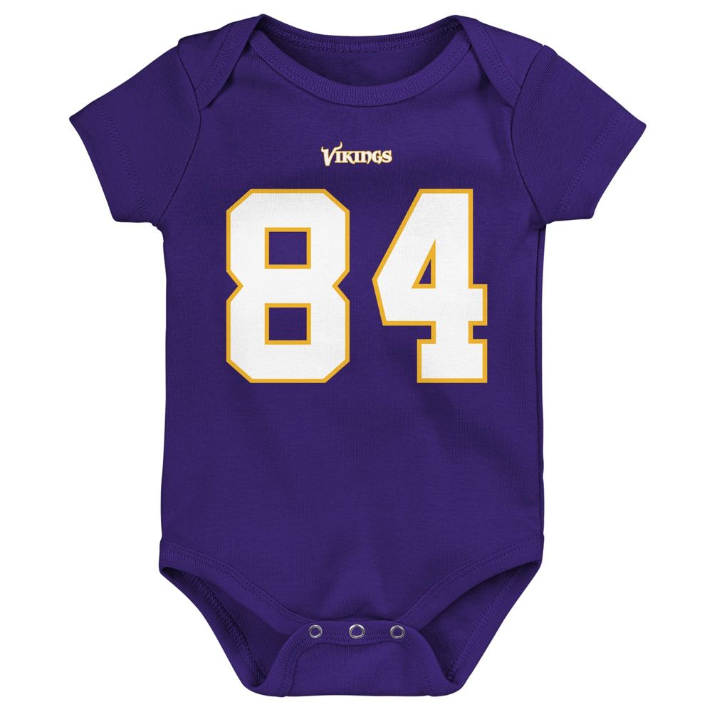 Infant Mitchell & Ness Randy Moss Purple Minnesota Vikings Mainliner Retired Player Name Number Bodysuit