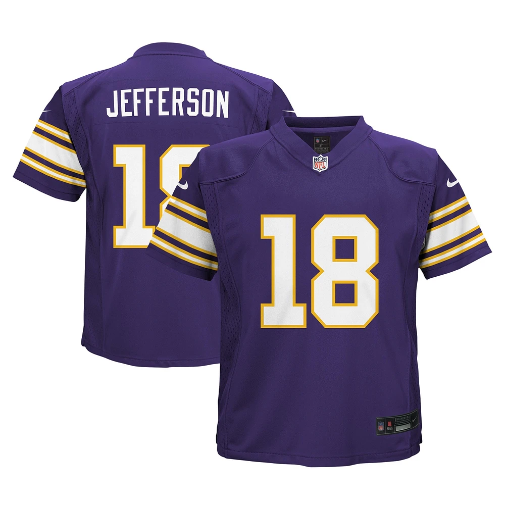 Maillot de jeu alternatif Nike Justin Jefferson violet Minnesota Vikings pour bébé