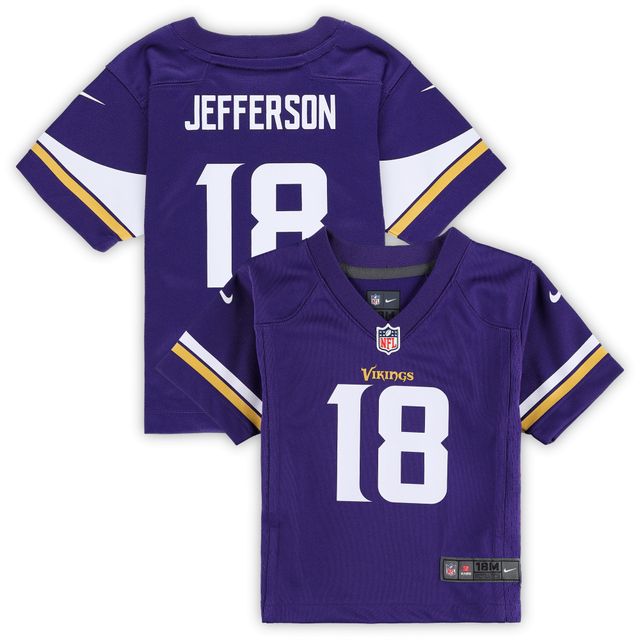 Maillot de jeu joueur Nike Justin Jefferson violet Minnesota Vikings pour bébé