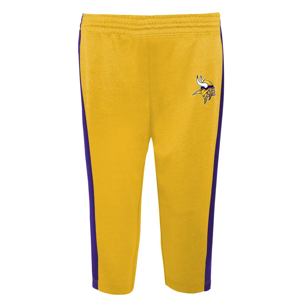 Infant Purple/Gold Minnesota Vikings Little Kicker - Long Sleeve Bodysuit & Pants Set