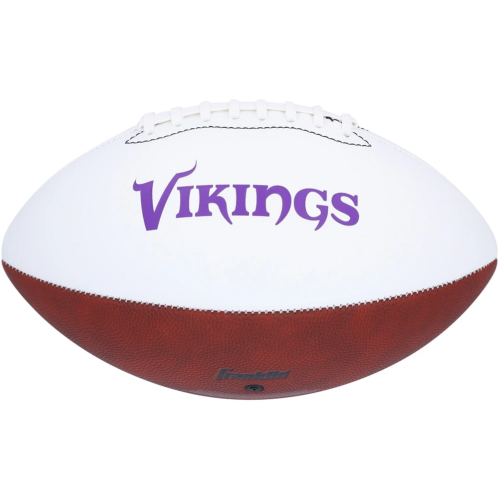 J.J. McCarthy Minnesota Vikings Autographed Franklin White Panel Football 