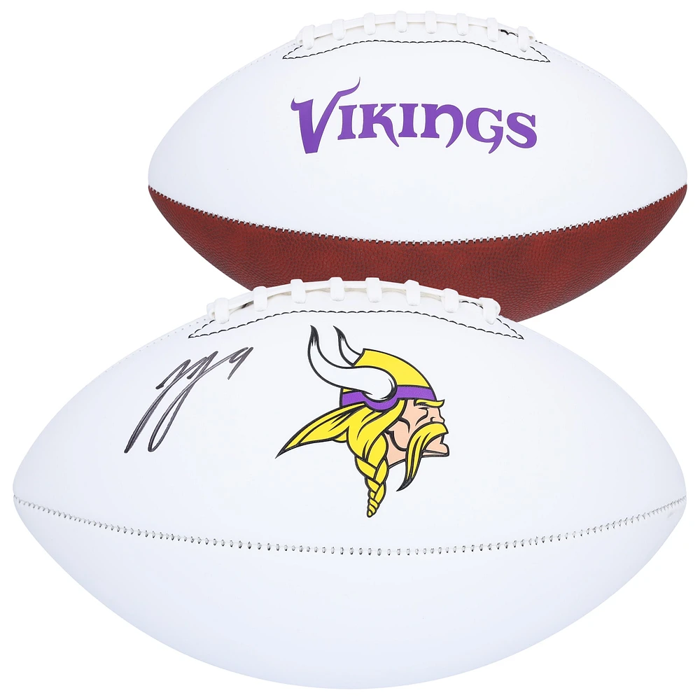J.J. McCarthy Minnesota Vikings Autographed Franklin White Panel Football