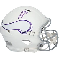 Casque Riddell 2024 Alternate Speed ​​authentique autographié par J.J. McCarthy des Vikings du Minnesota