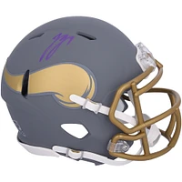 J.J. McCarthy Minnesota Vikings Autographed Riddell Slate Speed Mini Helmet
