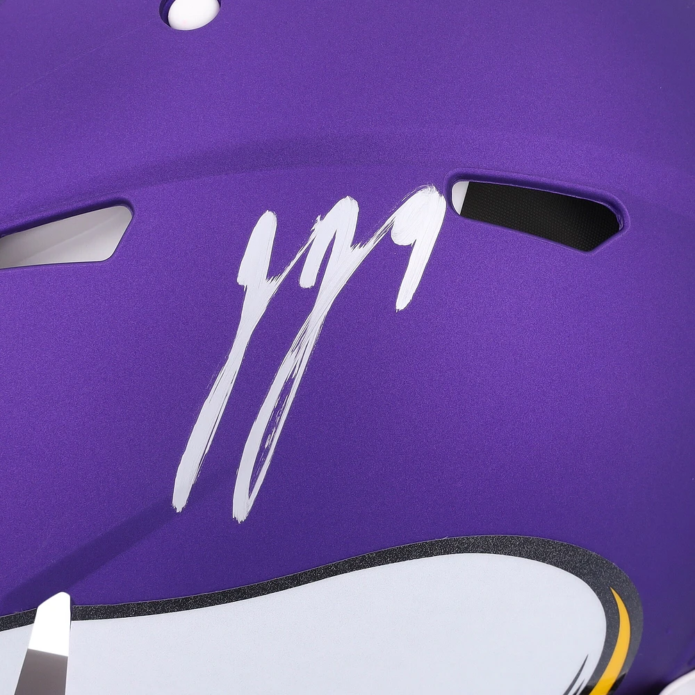 J.J. McCarthy Minnesota Vikings Autographed Riddell Speed Authentic Helmet