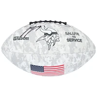 J.J. McCarthy Minnesota Vikings Autographed Wilson 2024 Salute To Service Football