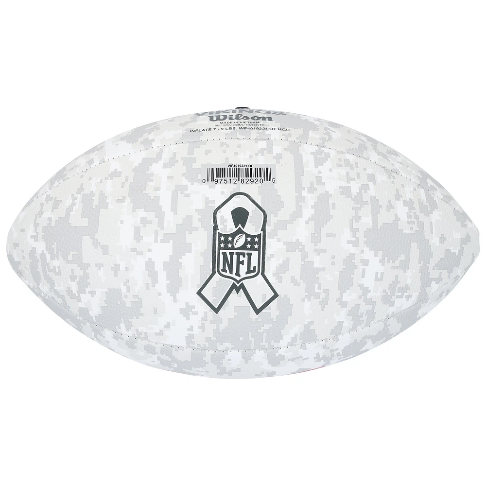 J.J. McCarthy Minnesota Vikings Autographed Wilson 2024 Salute To Service Football