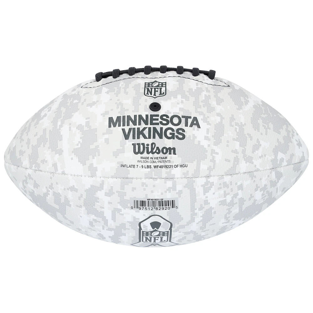 J.J. McCarthy Minnesota Vikings Autographed Wilson 2024 Salute To Service Football